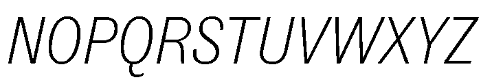 ABCSocialCondensed ThinItalic Font UPPERCASE