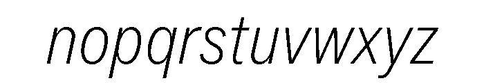 ABCSocialCondensed ThinItalic Font LOWERCASE