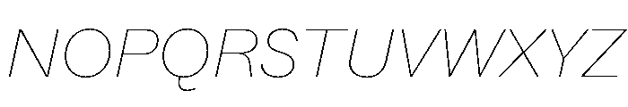ABCSocialExtended HairlineItalic Font UPPERCASE