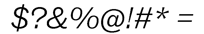 ABCSocialExtended LightItalic Font OTHER CHARS
