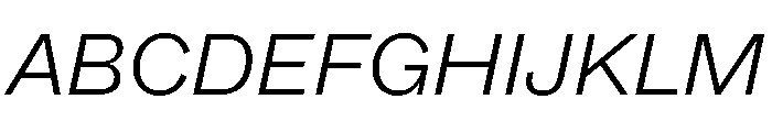 ABCSocialExtended LightItalic Font UPPERCASE