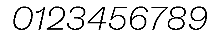 ABCSocialExtended ThinItalic Font OTHER CHARS