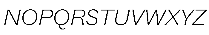 ABCSocialExtended ThinItalic Font UPPERCASE
