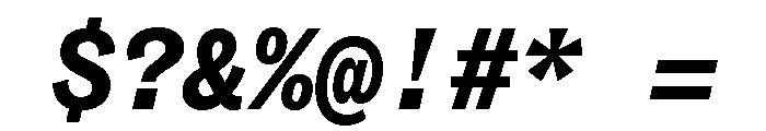 ABCSocialMono BlackItalic Font OTHER CHARS