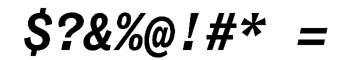ABCSocialMono BoldItalic Font OTHER CHARS