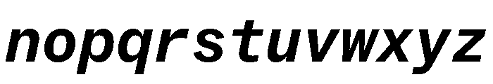 ABCSocialMono BoldItalic Font LOWERCASE