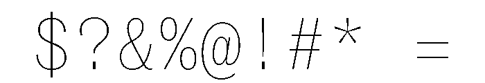 ABCSocialMono Hairline Font OTHER CHARS