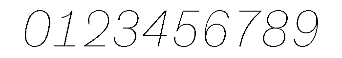 ABCSocialMono HairlineItalic Font OTHER CHARS