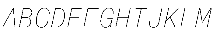 ABCSocialMono HairlineItalic Font UPPERCASE