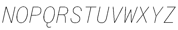 ABCSocialMono HairlineItalic Font UPPERCASE