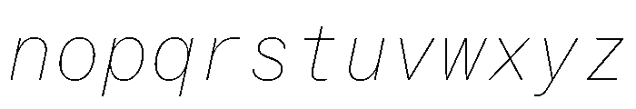 ABCSocialMono HairlineItalic Font LOWERCASE