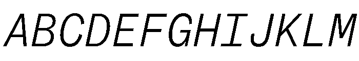ABCSocialMono LightItalic Font UPPERCASE