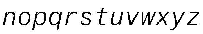 ABCSocialMono LightItalic Font LOWERCASE