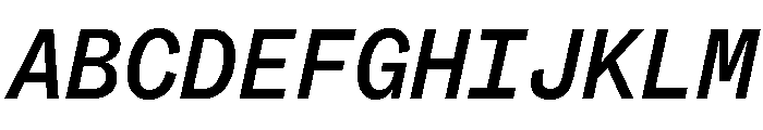 ABCSocialMono MediumItalic Font UPPERCASE