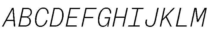 ABCSocialMono ThinItalic Font UPPERCASE