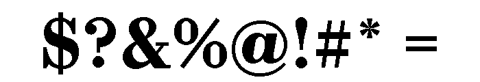 ABCSynt Bold Font OTHER CHARS