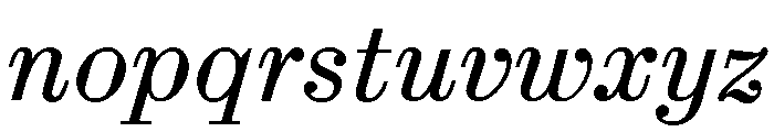 ABCSynt RegularItalic Font LOWERCASE