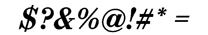 ABCSynt SemiboldItalic Font OTHER CHARS