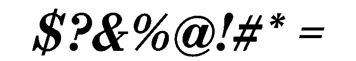 ABCSynt SemiboldSlant Font OTHER CHARS