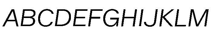 ABCWalterNeue LightItalic Font UPPERCASE