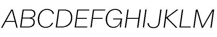 ABCWalterNeue ThinItalic Font UPPERCASE