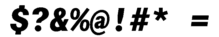 ABCWalterNeueMono ExtraboldItalic Font OTHER CHARS