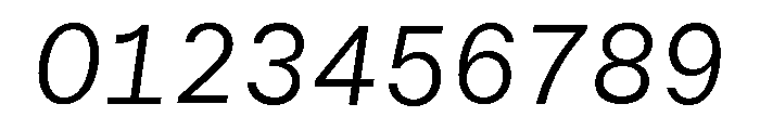 ABCWalterNeueMono LightItalic Font OTHER CHARS