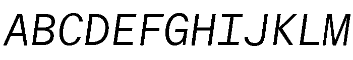 ABCWalterNeueMono LightItalic Font UPPERCASE