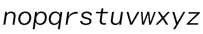 ABCWalterNeueMono LightItalic Font LOWERCASE