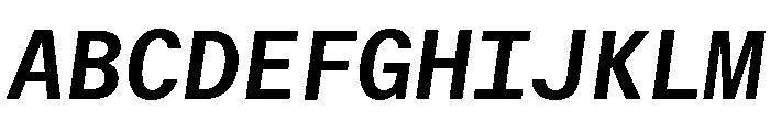 ABCWalterNeueMono MediumItalic Font UPPERCASE