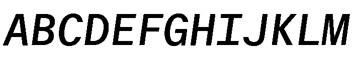 ABCWalterNeueMono RegularItalic Font UPPERCASE