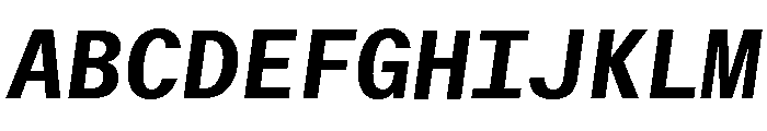 ABCWalterNeueMono SemiboldItalic Font UPPERCASE
