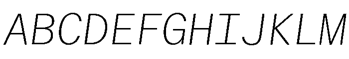 ABCWalterNeueMono ThinItalic Font UPPERCASE