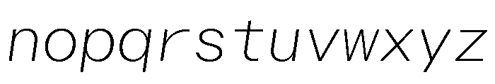 ABCWalterNeueMono ThinItalic Font LOWERCASE