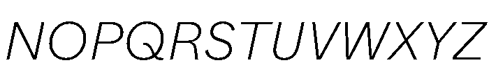 ABCWhyte ExtralightItalic Font UPPERCASE