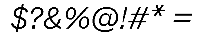 ABCWhyte LightItalic Font OTHER CHARS