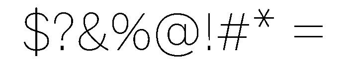 ABCWhyte Thin Font OTHER CHARS