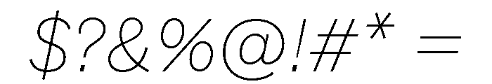 ABCWhyte ThinItalic Font OTHER CHARS