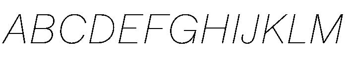 ABCWhyte ThinItalic Font UPPERCASE