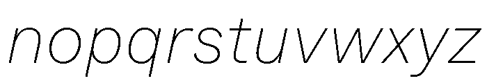 ABCWhyte ThinItalic Font LOWERCASE