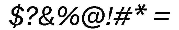 ABCWhyteInktrap BookItalic Font OTHER CHARS