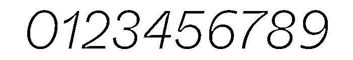 ABCWhyteInktrap ExtralightItalic Font OTHER CHARS