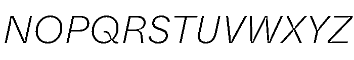 ABCWhyteInktrap ExtralightItalic Font UPPERCASE