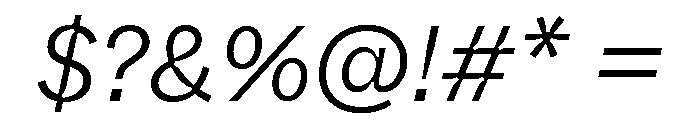 ABCWhyteInktrap LightItalic Font OTHER CHARS