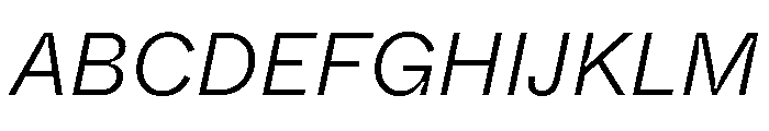 ABCWhyteInktrap LightItalic Font UPPERCASE