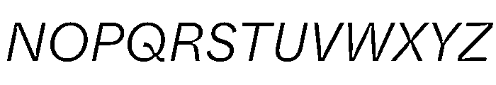 ABCWhyteInktrap LightItalic Font UPPERCASE