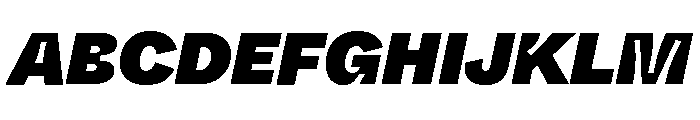 ABCWhyteInktrap SuperItalic Font UPPERCASE