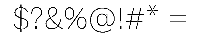 ABCWhyteInktrap Thin Font OTHER CHARS