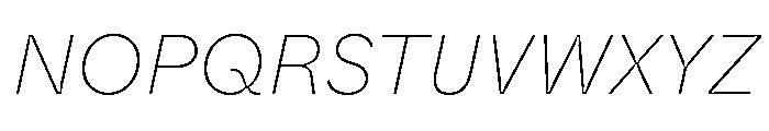 ABCWhyteInktrap ThinItalic Font UPPERCASE