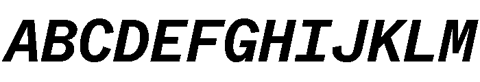 ABCWhyteMono BoldItalic Font UPPERCASE
